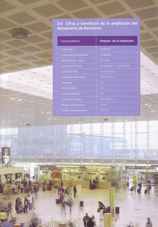 Página 12 de 32 del documento "Nueva Terminal Sur" editado por el Plan Barcelona (AENA) sobre la nueva terminal T1 del aeropuerto del Prat